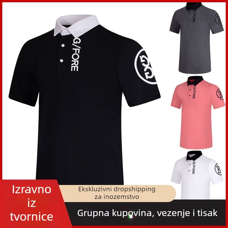 Muška golf polo majica kratkih rukava, prozračna, ljetni stil, opušten kroj, odvodi znoj