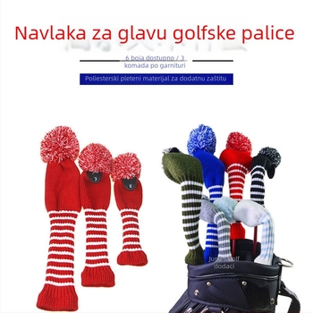 Prugasti najlonski zaštitni pokrov za golfski klub