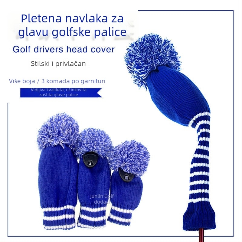 Prugasti najlonski zaštitni pokrov za golfski klub