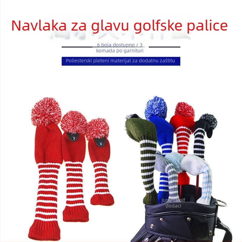 Prugasti najlonski zaštitni pokrov za golfski klub
