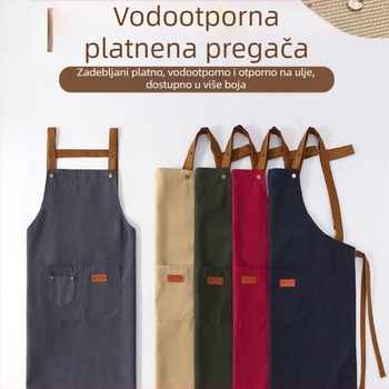 Vodootporna i otporna na masnoću bezrukavna pregača za kuhinju i catering, pogodna za kuhanje kod kuće i pečenje