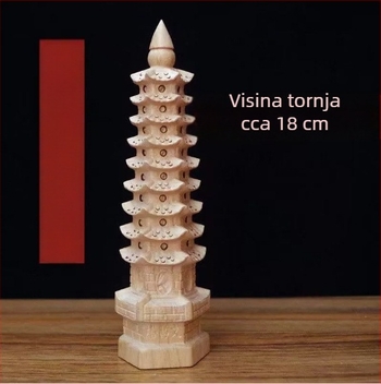 Drveni Wenchang toranj s devet i trinaest katova, ukras od drveta za ured i prostor za učenje