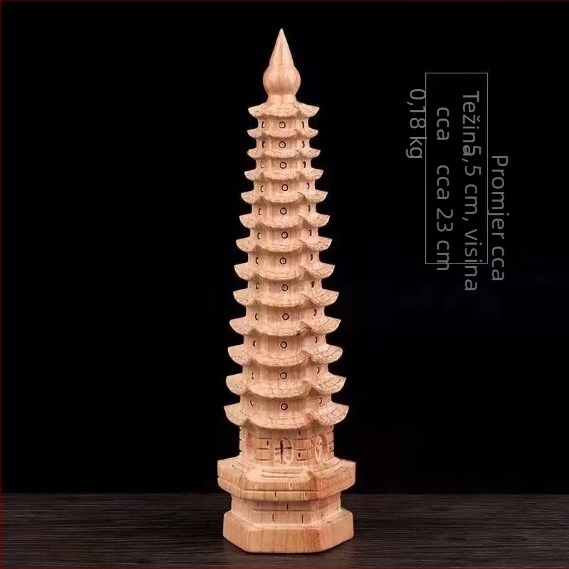 Drveni Wenchang toranj s devet i trinaest katova, ukras od drveta za ured i prostor za učenje