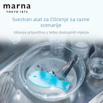 Marna kuhinjski set za čišćenje: spužva u obliku ribe, magična krpa za čišćenje, strugalica za drgnjenje i četka za posuđe
