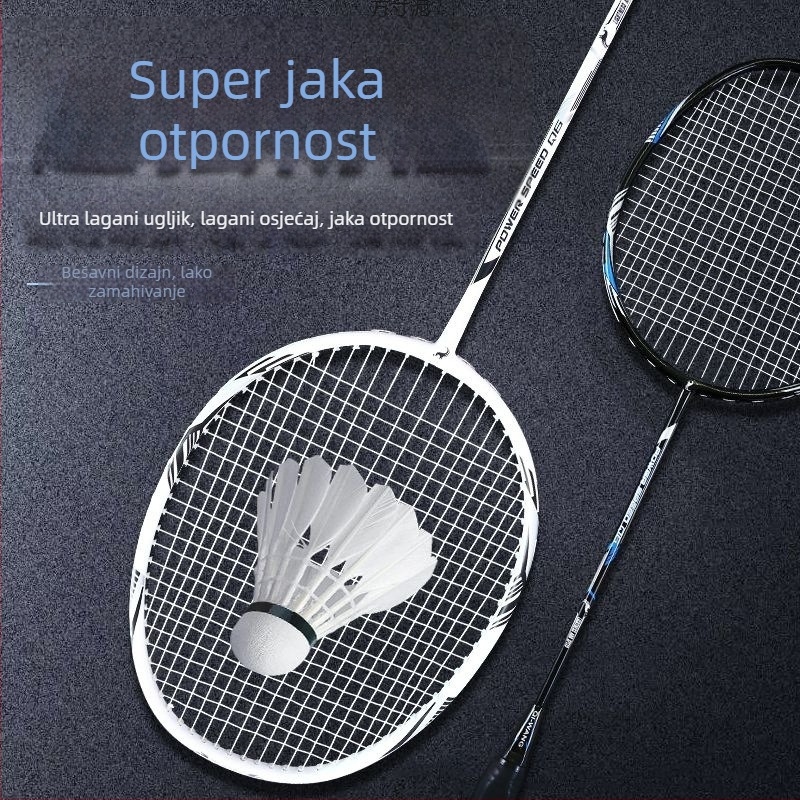 Izbalansirana 4U lagana badminton raketa od karbonskih vlakana, za muškarce i žene, za trening i natjecanje