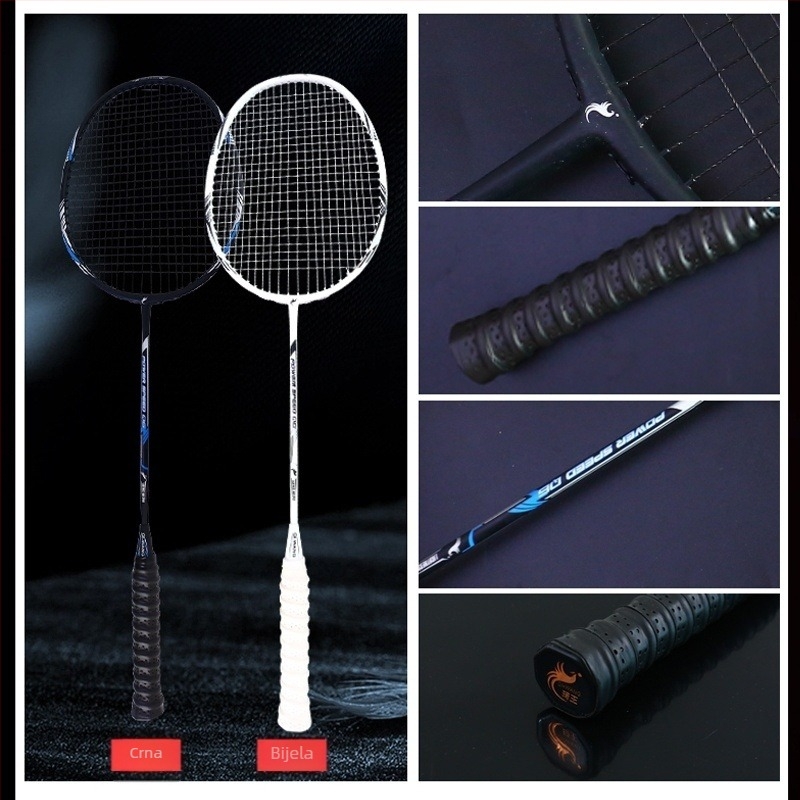 Izbalansirana 4U lagana badminton raketa od karbonskih vlakana, za muškarce i žene, za trening i natjecanje
