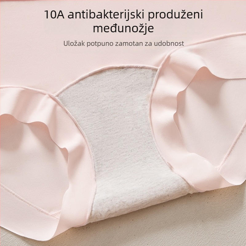 2025 nova ženska gaćice Ice Silk visokim strukom, s pamukom podstavom u području prepona, produženi prepona, plus size, lagane ljetne šortse