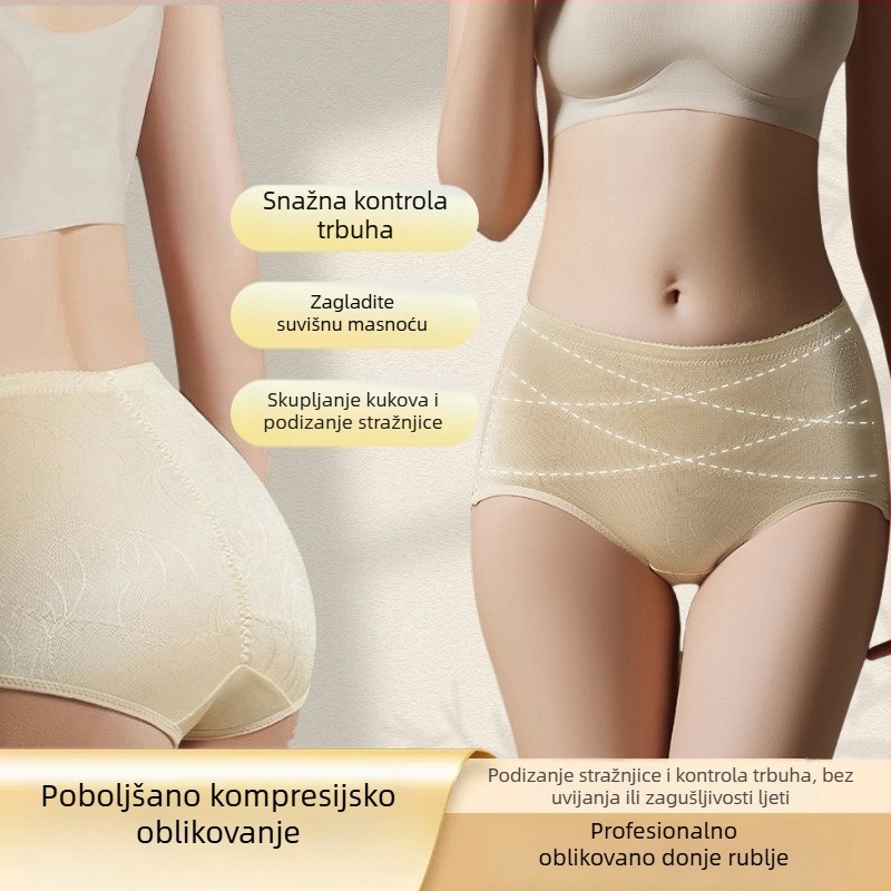 Ženske hlače za oblikovanje tijela s kontrolom trbuha i podizanjem stražnjice, srednji pojas