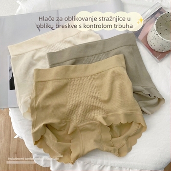 Ženski donji veš u japanskom stilu bez šavova, s pamukom u prednjem dijelu, visoki struk, prozračan, podiže bokove