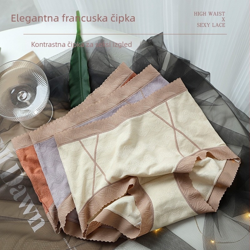 Ljetne ženske gaćice visokog struka, pamuk u preponskom dijelu, oblikuju trbuh i podižu stražnjicu, prozračna tkanina.