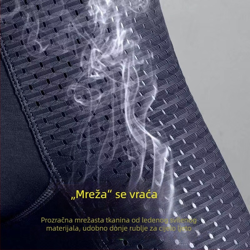 Muške modal bokserice - bezšivne, prozračne mrežaste ploče, srednji pojas