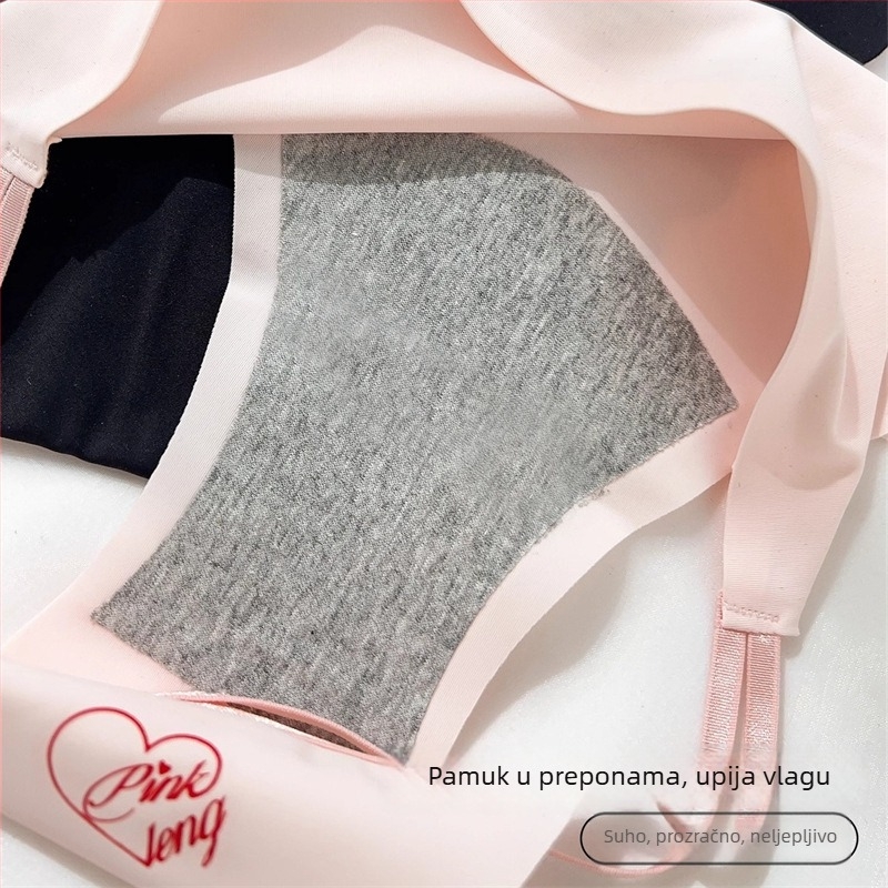 Bešavne ženske gaćice od ice silk s pamukom, ljeto, tanke, niski struk