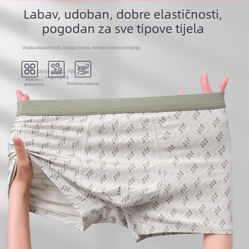 Ljetno muško modalno donje rublje, plus veličina, visoki pojas, boxer briefs, lagani materijal