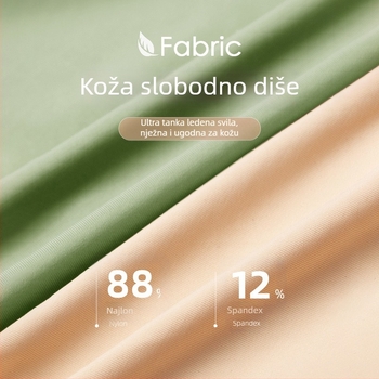 Ženske gaćice s visokim strukom, prozračni Ice Silk, kontrola trbuha, podizanje stražnjice, grafen antibakterijski, pamučna podstava