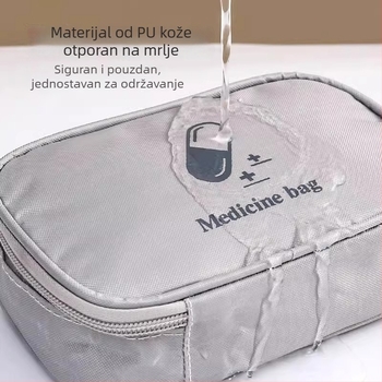 Putna prenosiva medicinska torbica i kompaktna kutija za lijekove, prva pomoć, pogodna za studentske domove