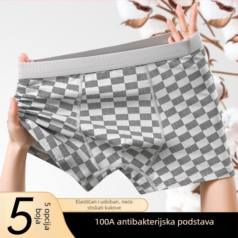 Muške bokserice od pamuk-modal vlakna, lagane, za mlade, kućna odjeća