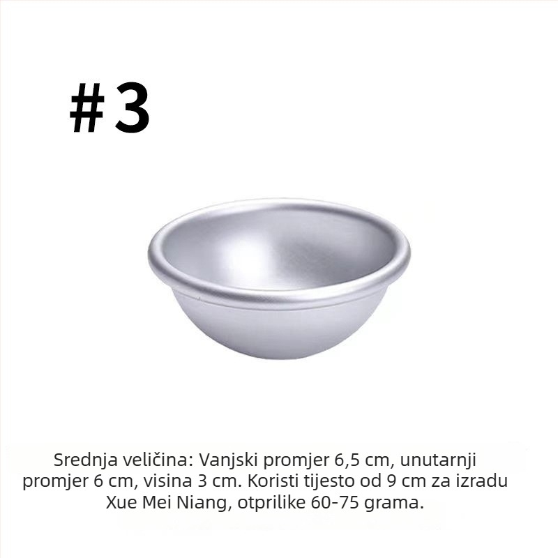 Polukružna kalupa za žele, puding i mousse s papirnom podlogom