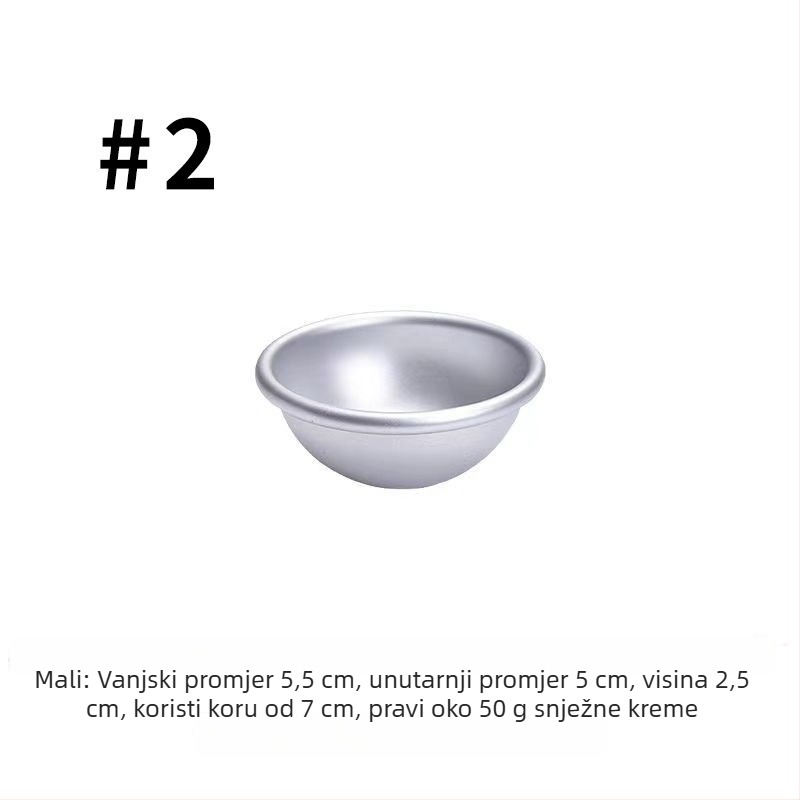 Polukružna kalupa za žele, puding i mousse s papirnom podlogom