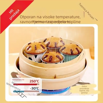 Visokotemperaturna aluminijska folija kalup za parene kolače i mini muffine, s papirnatim košaricama za pečenje