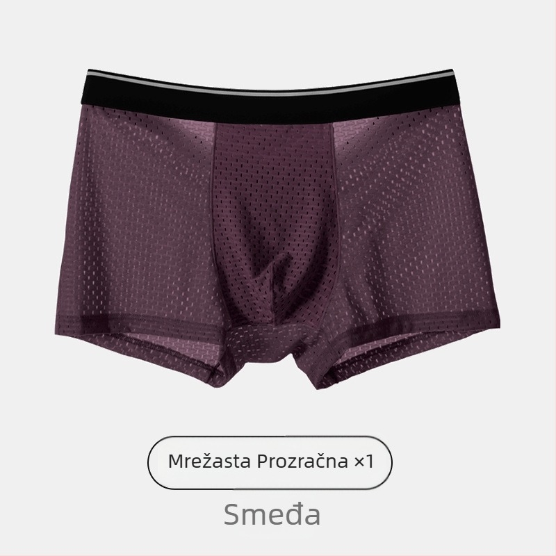 Muške bokserice od ice silk, prozračne, tanke i udobne za ljeto
