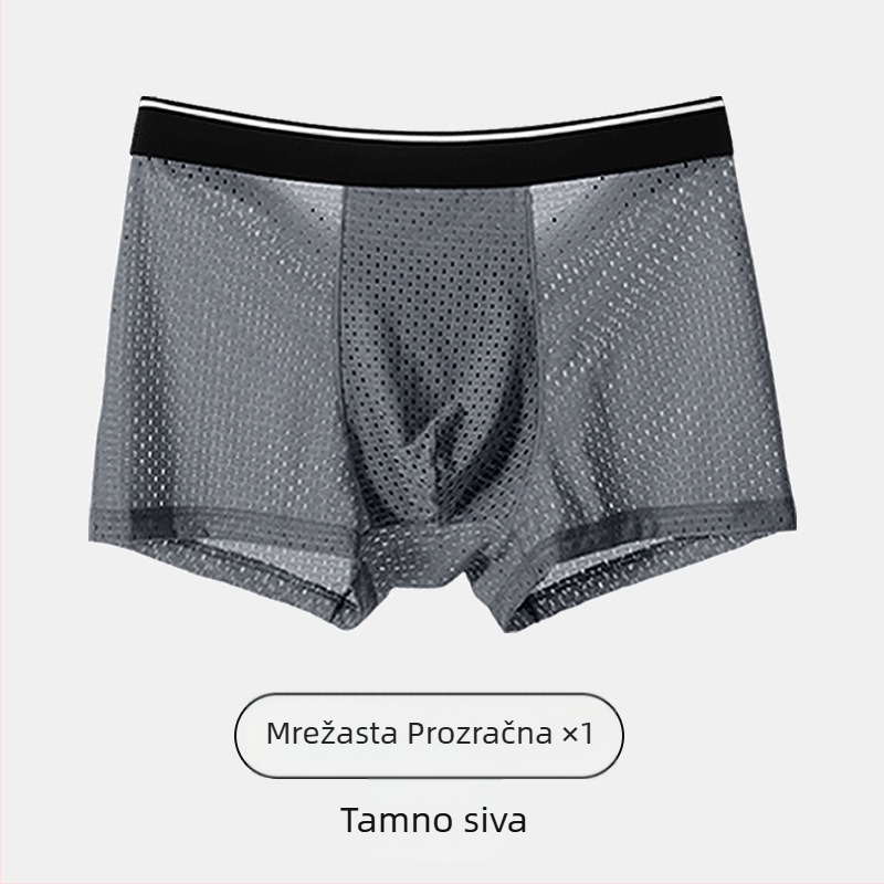 Muške bokserice od ice silk, prozračne, tanke i udobne za ljeto