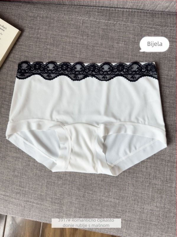 Ženske gaćice Ice Silk, bezšivne, romantičnog francuskog stila, ljetne lagane, pamuk podstava, točkasti uzorak
