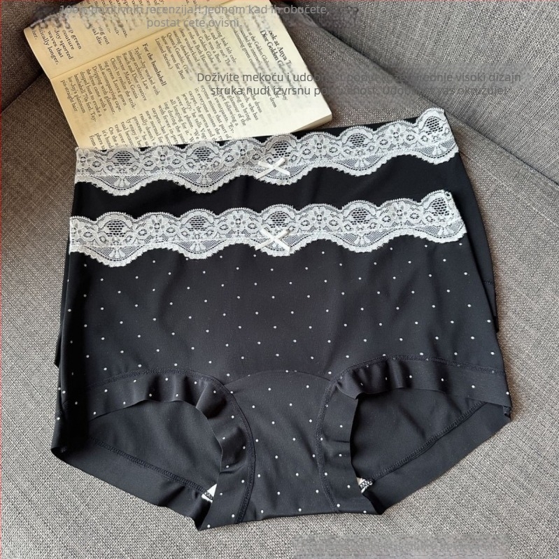 Ženske gaćice Ice Silk, bezšivne, romantičnog francuskog stila, ljetne lagane, pamuk podstava, točkasti uzorak
