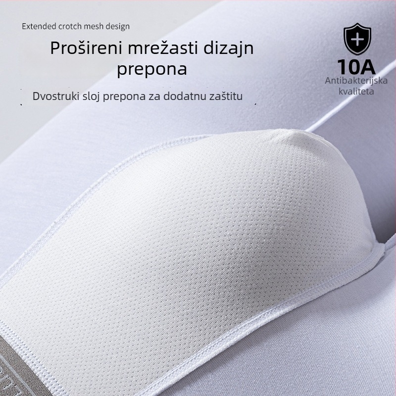 Muške sportske bokserice, antibakterijske, produžene, srednji pojas, prozračne, protiv trenja, modalna tkanina