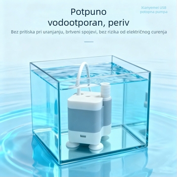 DC mini potopna pumpa za akvarij, USB napajanje, tiho, bočno usisavanje, filtracija i cirkulacija vode