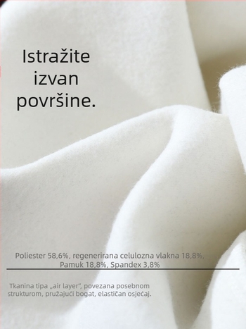 Ženski dvodijelni sportski set: jakna s kapuljom otporna na vjetar i ravne casual hlače u usklađenoj boji