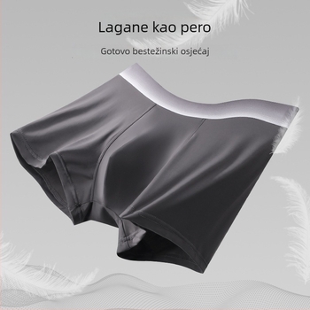 Ljetne muške bokserice od Ice Silk, prozračne, antibakterijska prepona, srednji struk, udobne, plus size, brzo sušeće