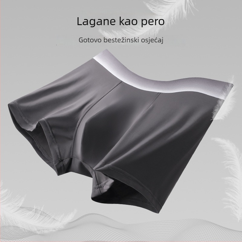 Ljetne muške bokserice od Ice Silk, prozračne, antibakterijska prepona, srednji struk, udobne, plus size, brzo sušeće