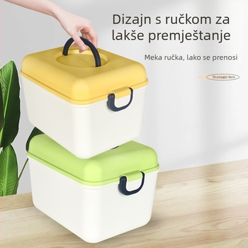 Plastična kutija za skladištenje velikog kapaciteta za kućnu upotrebu – organiziranje dječjih predmeta, grickalica, kozmetike i lijekova