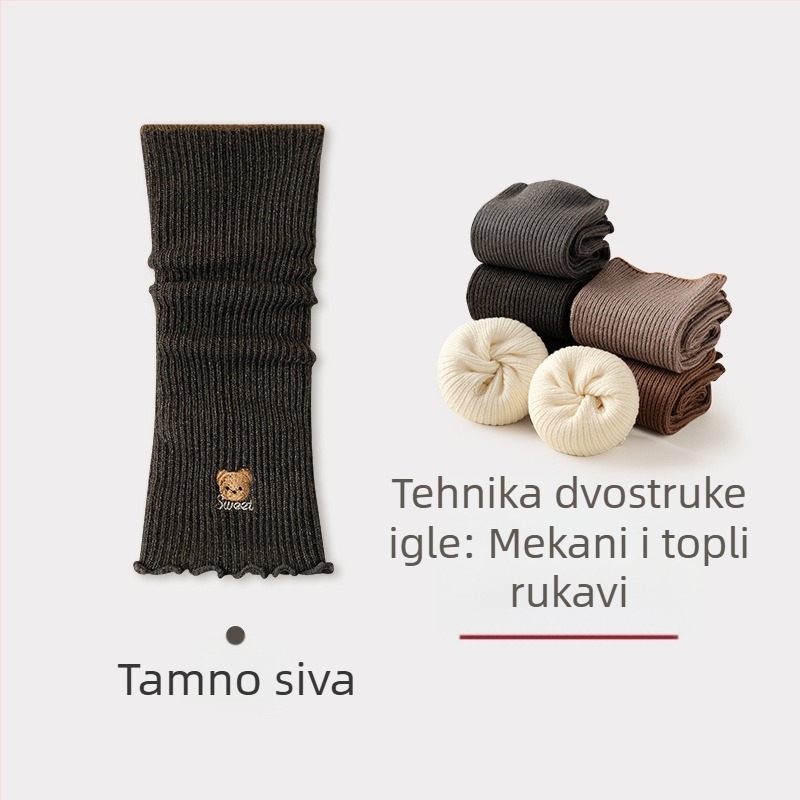 Izuzetno mekane, tople rukave za podlakticu s nježnim rubom, poluduga dužine za jesen i zimu