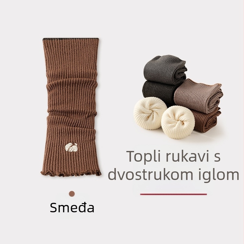 Izuzetno mekane, tople rukave za podlakticu s nježnim rubom, poluduga dužine za jesen i zimu