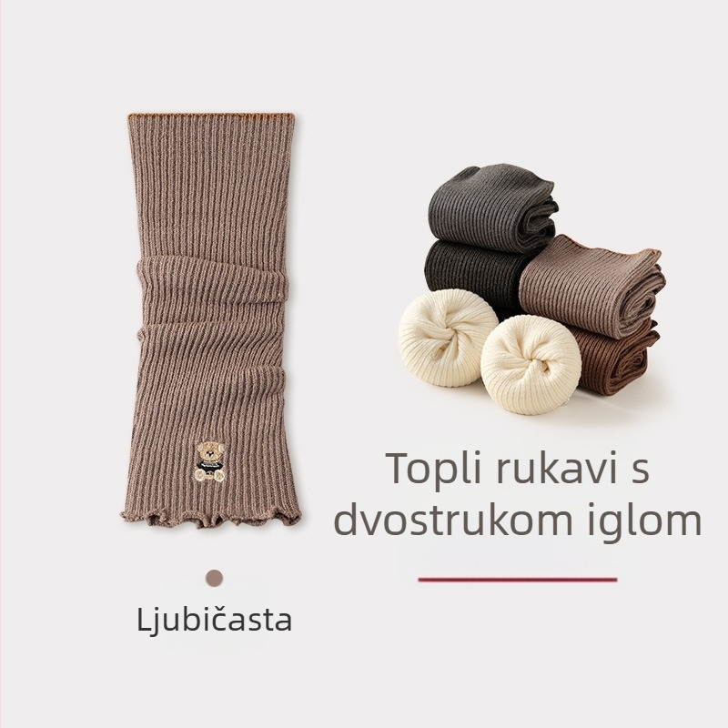 Izuzetno mekane, tople rukave za podlakticu s nježnim rubom, poluduga dužine za jesen i zimu