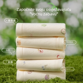 Pamukaste ženske gaćice, prozračne i nježne na dodir, visoki struk, prepona podstavljeno svilenim podstavkom i karikaturnim uzorkom