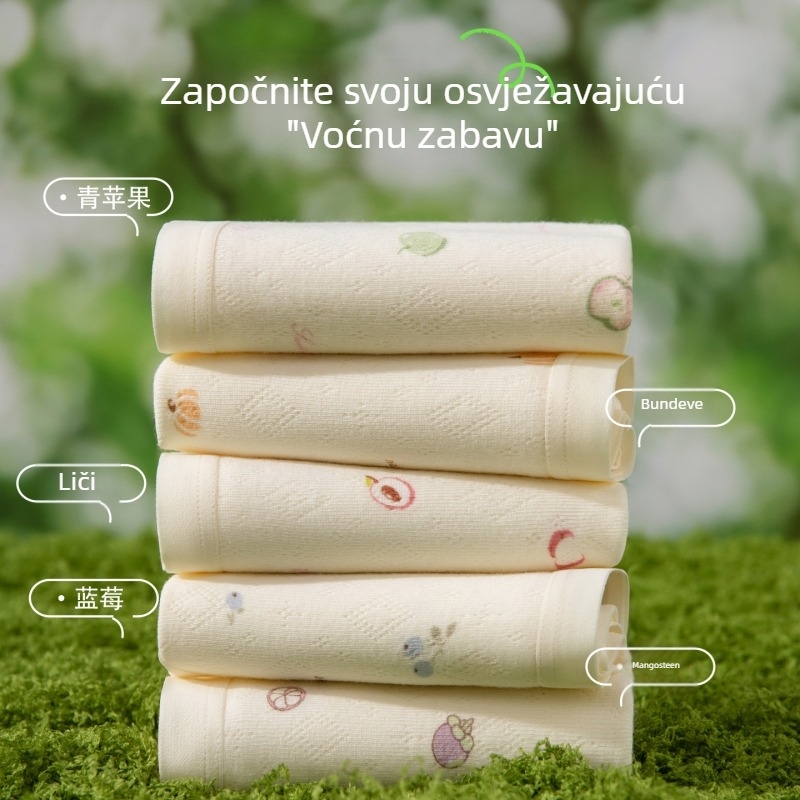 Pamukaste ženske gaćice, prozračne i nježne na dodir, visoki struk, prepona podstavljeno svilenim podstavkom i karikaturnim uzorkom