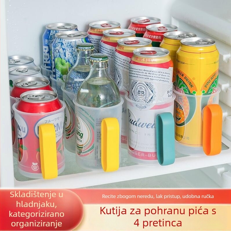 Plastični uspravni držač za limenke piva za kuhinju i hladnjak