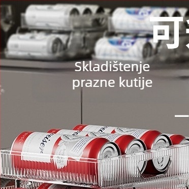 Organizator za napitke u hladnjaku sa dvostrukim ladicama, automatsko dopunjavanje, kapacitet 18 limenki