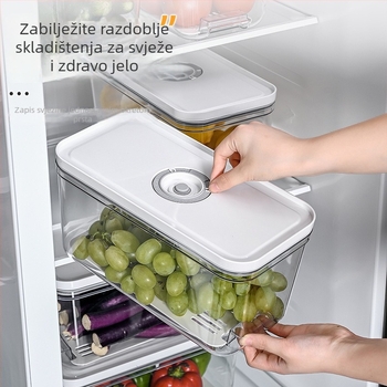 Vakuumska kutija za pohranu u hladnjaku s odjeljcima za porcije, plastika za prehranu