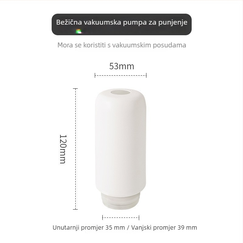 Vakuumska kutija za pohranu u hladnjaku s odjeljcima za porcije, plastika za prehranu