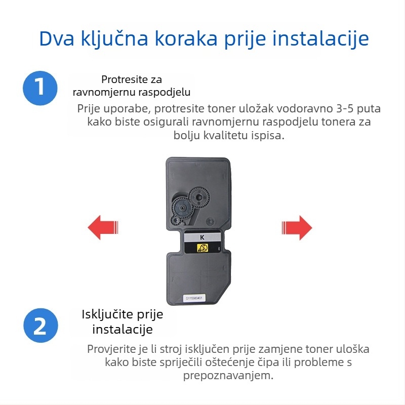 Kutija prašine i kompatibilna tonerska kaseta za TL-5353K/C/Y/M i GA3530/GA3531/GA3532/GA3533 pisače