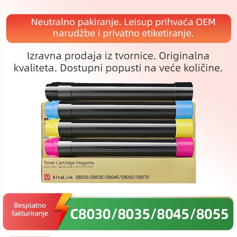 Xerox C8070 kompatibilna praškasta kaseta za C8045 i C8035, boja tonera C8055, tintna kaseta C8030 – original kvaliteta