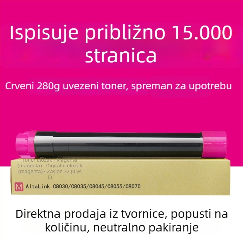 Xerox C8070 kompatibilna praškasta kaseta za C8045 i C8035, boja tonera C8055, tintna kaseta C8030 – original kvaliteta