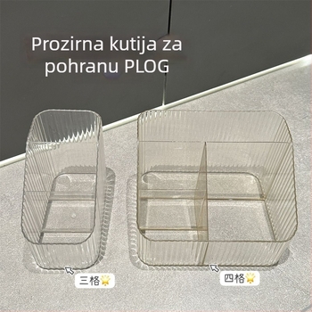 Četverokomorni prozirni akrilni organizator za kozmetiku i njegu kože