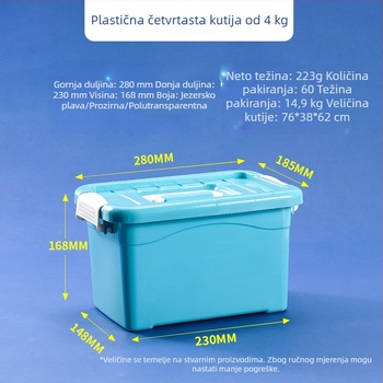 Prijenosna plastična kutija za pohranu, stolni organizator, kutija za perle i sitnice