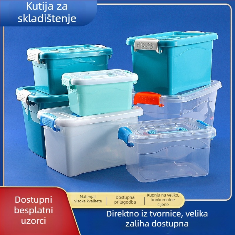 Prijenosna plastična kutija za pohranu, stolni organizator, kutija za perle i sitnice