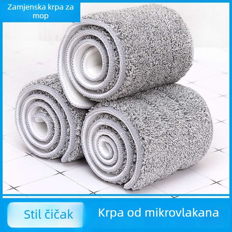 Nadomjesna krpa za plosnati mop od aluminijske legure, čišćenje bez ruku, glava mopa s ljepilnim nastavkom