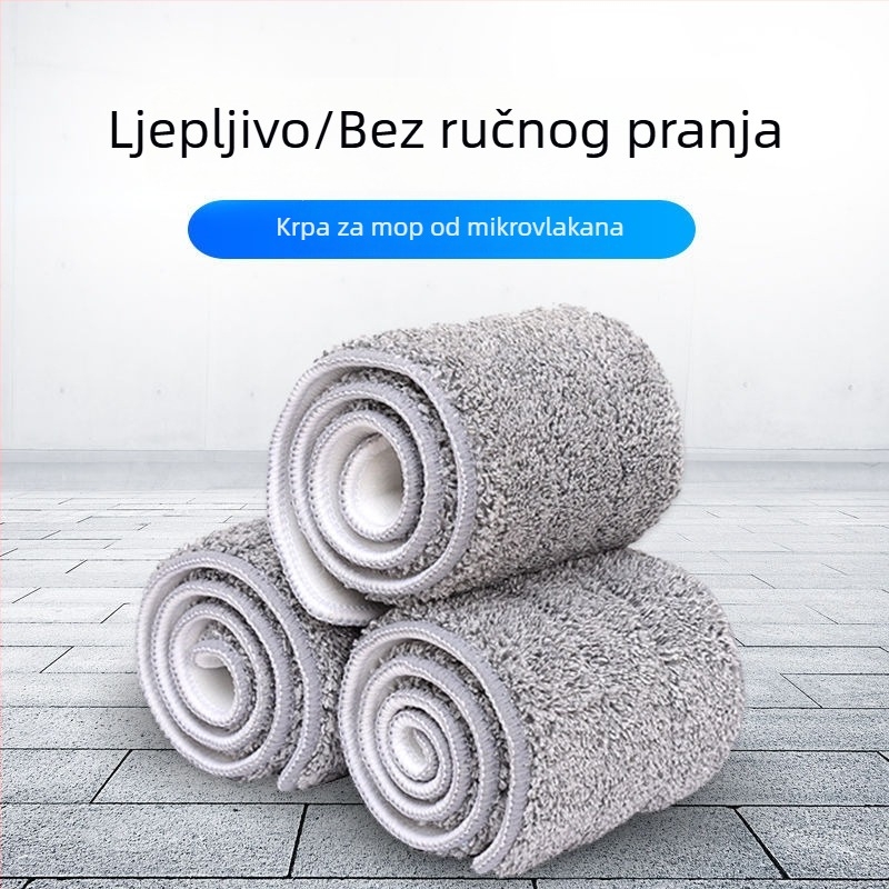 Nadomjesna krpa za plosnati mop od aluminijske legure, čišćenje bez ruku, glava mopa s ljepilnim nastavkom